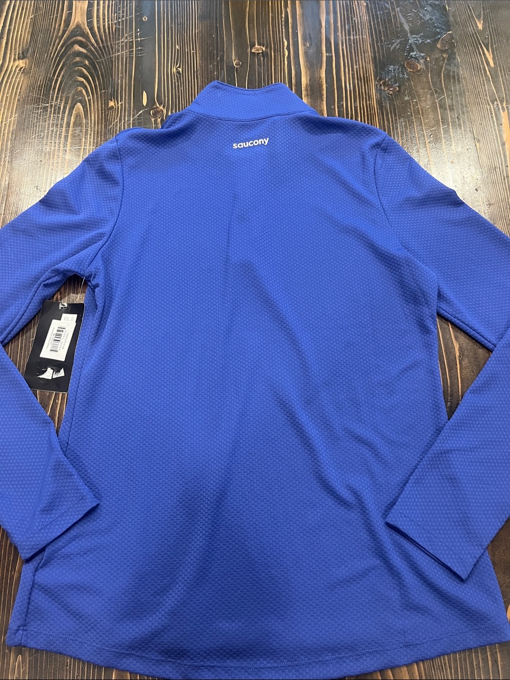 Women’s Large NWT Saucony Blue Quarter Zip - Picture 2 of 4